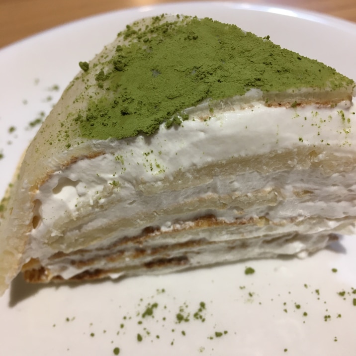 ホットケーキミックスで　抹茶風味ミルクレープ